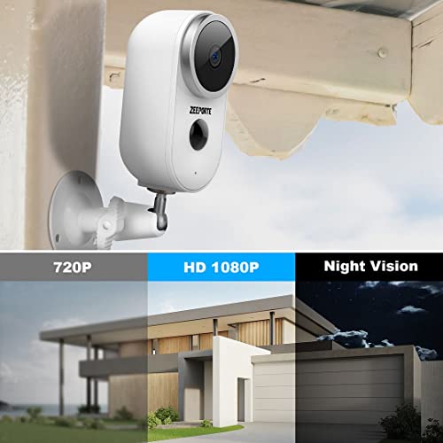 Security Camera Outdoor, 1080P HD Wireless Rechargeable Battery Powered 